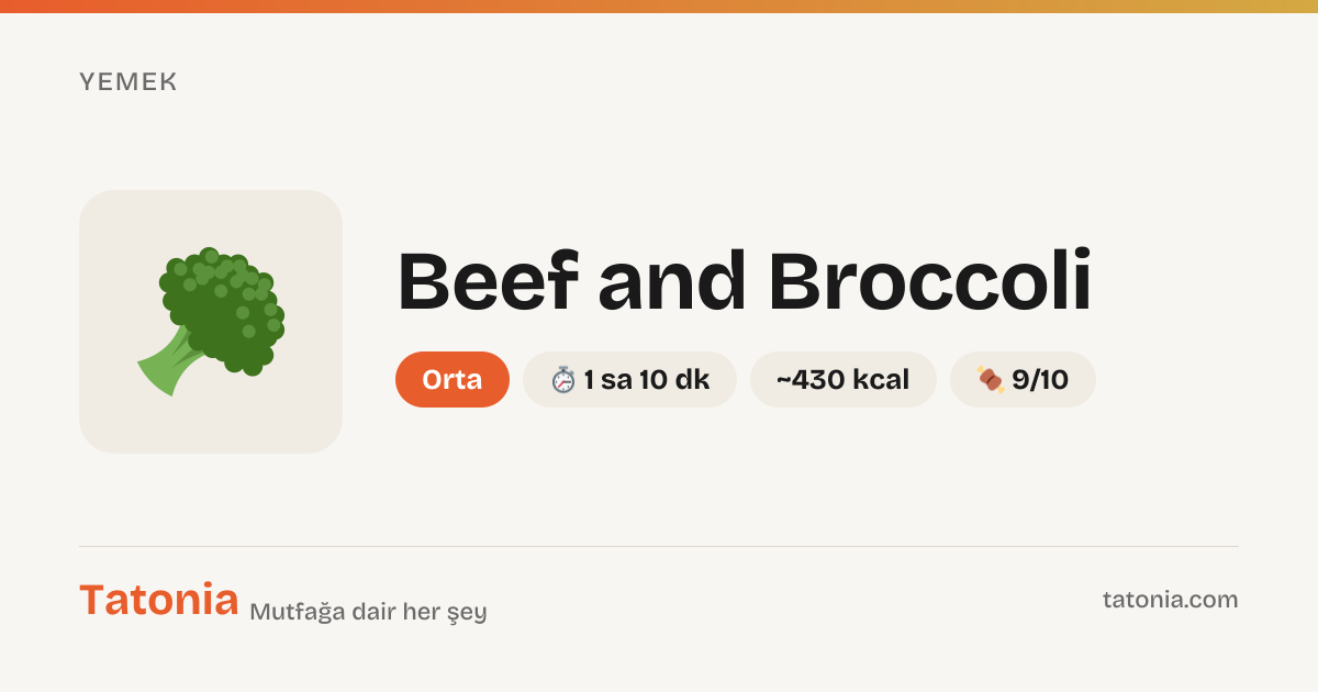 Beef and Broccoli | Tatonia